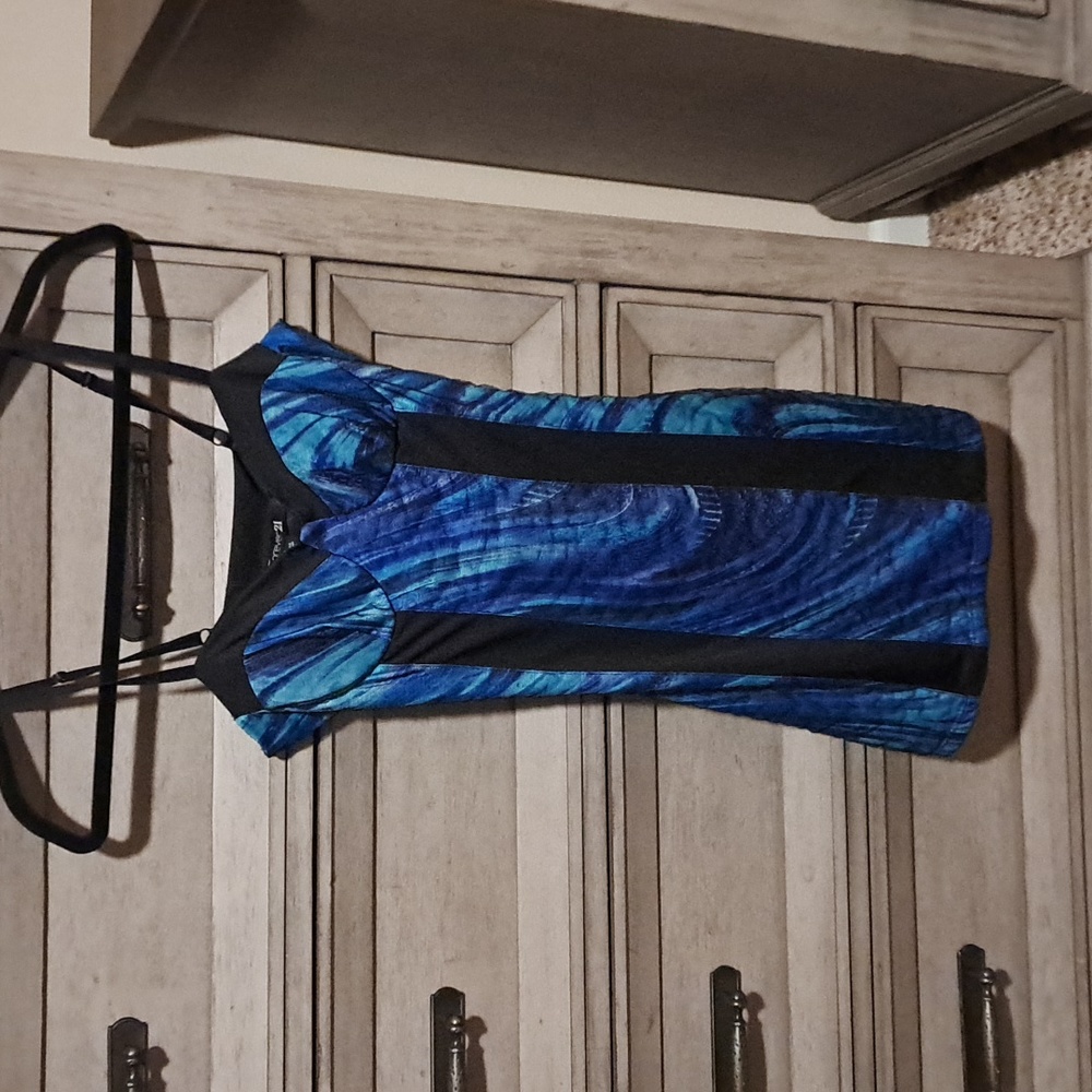 Black blue dress